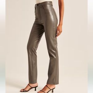 Abercrombie Vegan Leather 90s Straight Pant